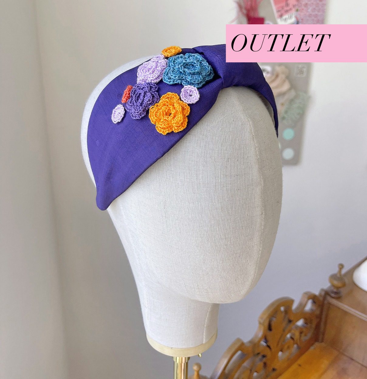 Crochet Time flowers  #2 Headband | CAKEOVER _ B