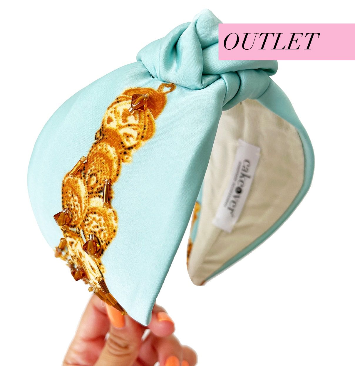 Summer Vibes - headband  | Aquamarine & Oro !