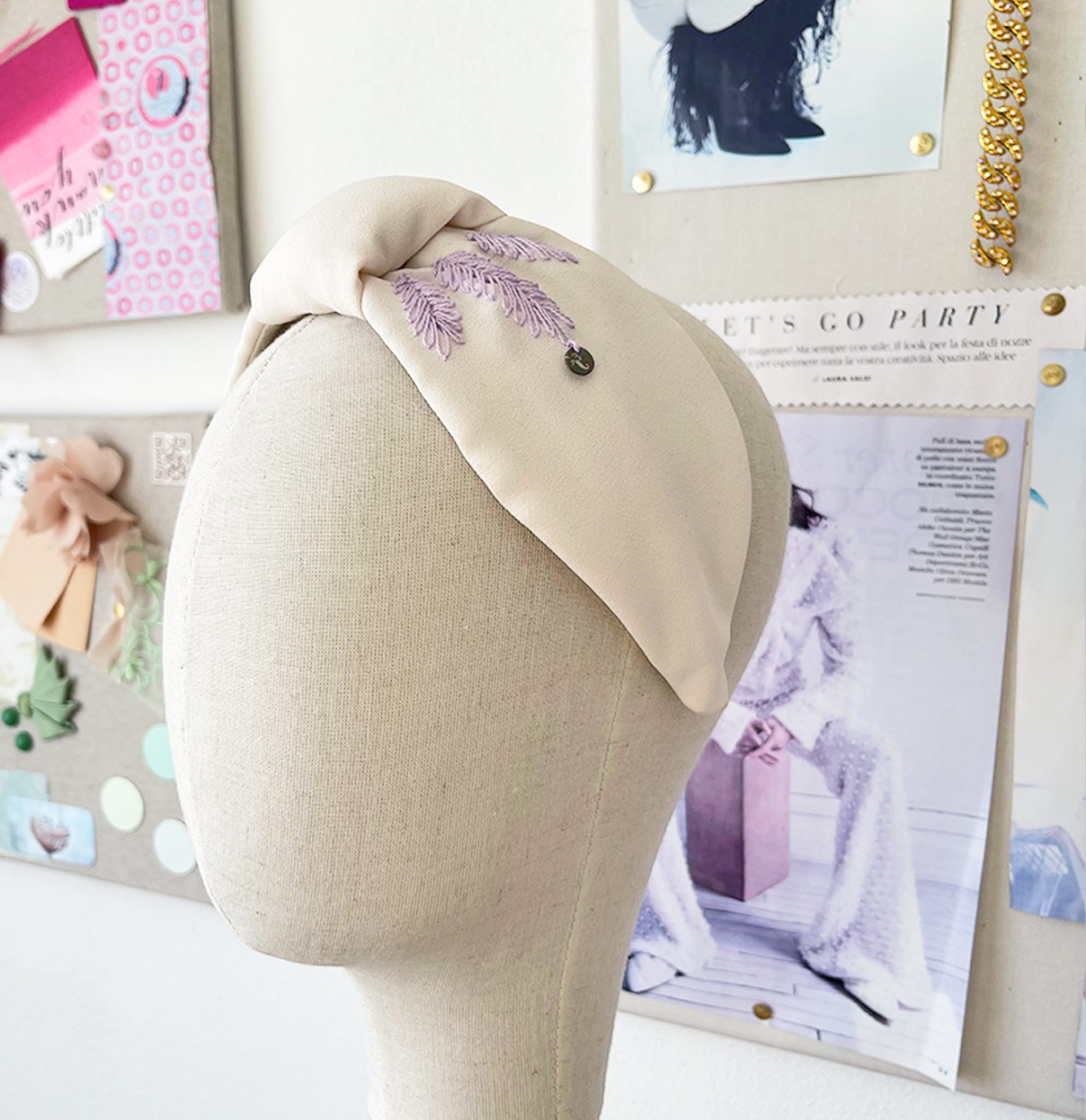 Sete di evasione - headband  | bianco/lilla