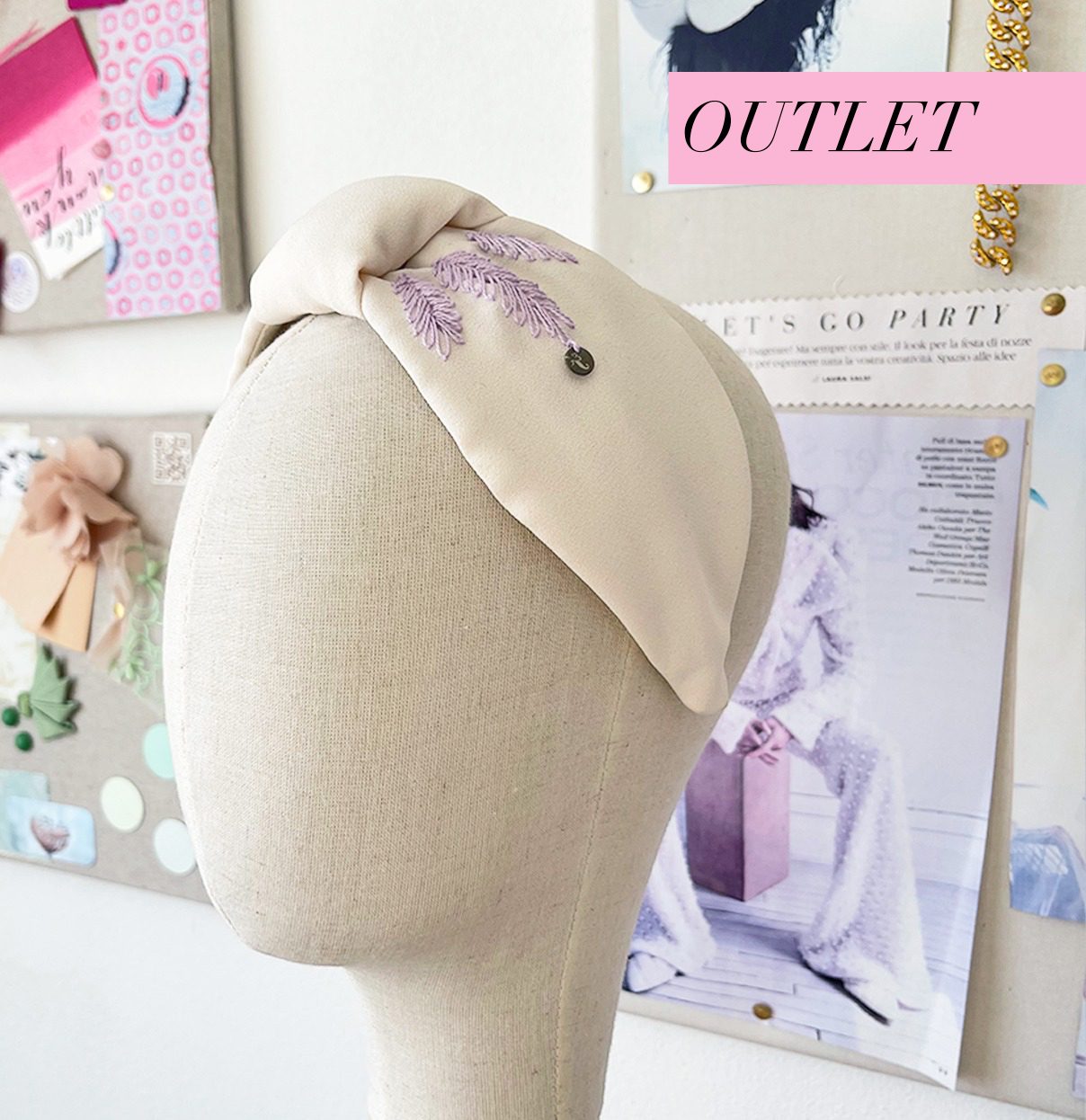 Sete di evasione - headband  | bianco/lilla